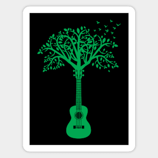 Ukulele Tree Green Magnet